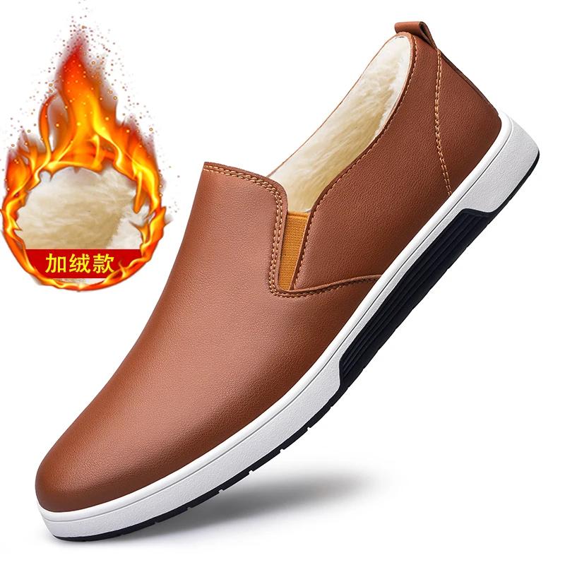 Fashion Genuine Leather Men's Shoes Casual Italian Mens Loafers Moccasins Luxury Formal Slip on Flats Male Boat Shoes Business Shoes