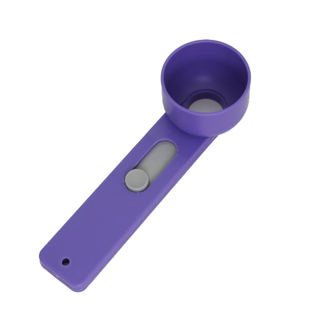 No Spill Measuring Spoon Long Handle Scoop with Built-In Sliding Funnel Preparation of Protein Powder Workout & Sports Drinks