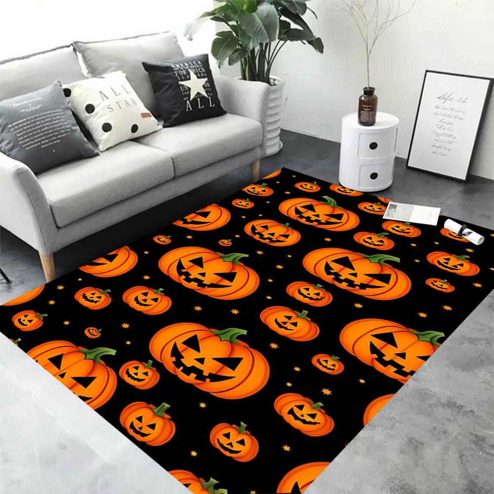 

Terrifying Halloween Pumpkin Lantern Carpet Small Rugs for Bedroom Washroom Floor Mat Bedroom Decoration Outdoor Rug 50x80cm