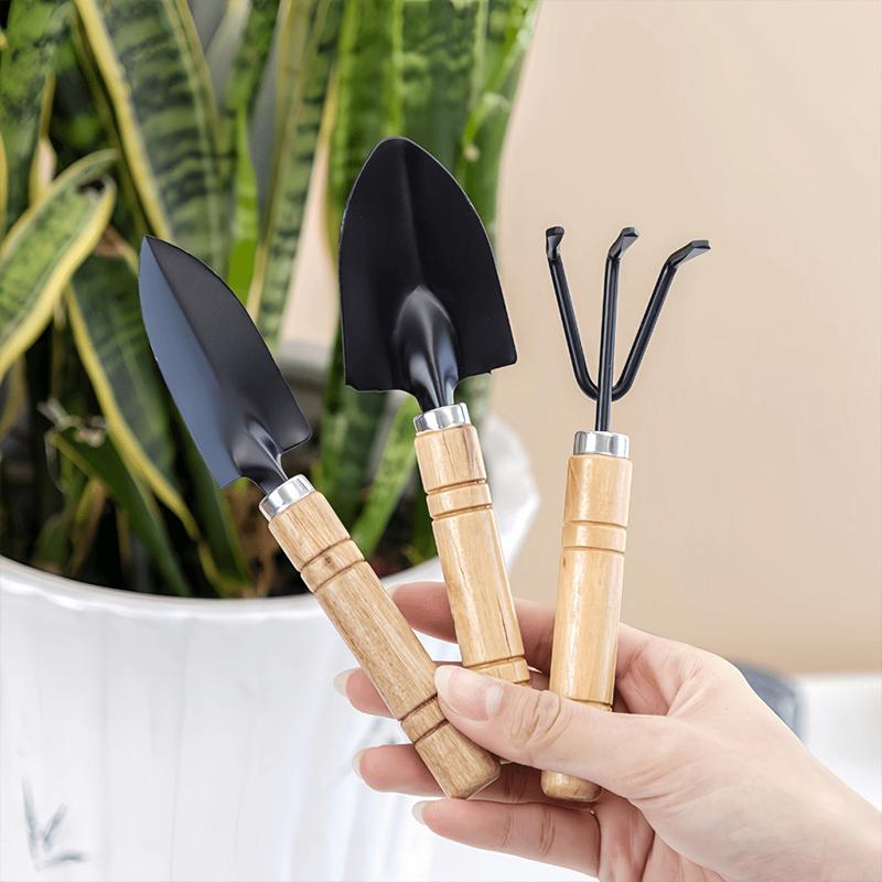 Gartengeräte-Set Metall Miniatur-Spaten Rechen Pflanzwerkzeug Handwerkzeug-Set