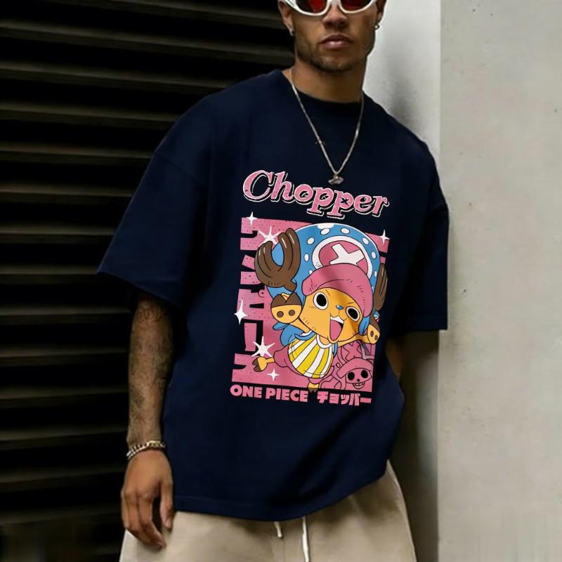 One Piece Chopper Anime T Shirt Men Women 2026 Summer Casual Short Sleeve Tee Tops Streetwear Cartoon Graphic Tee Crewneck Y2k