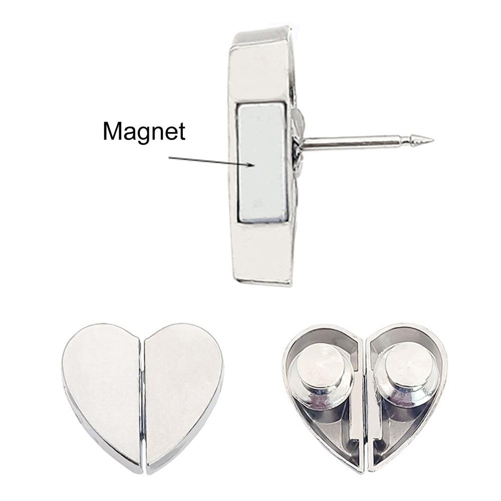 1/2/4 Stück Stanzfreier Herzförmiger Magnetischer Vorhangknopf Einfache Vorhanghalter für Zuhause