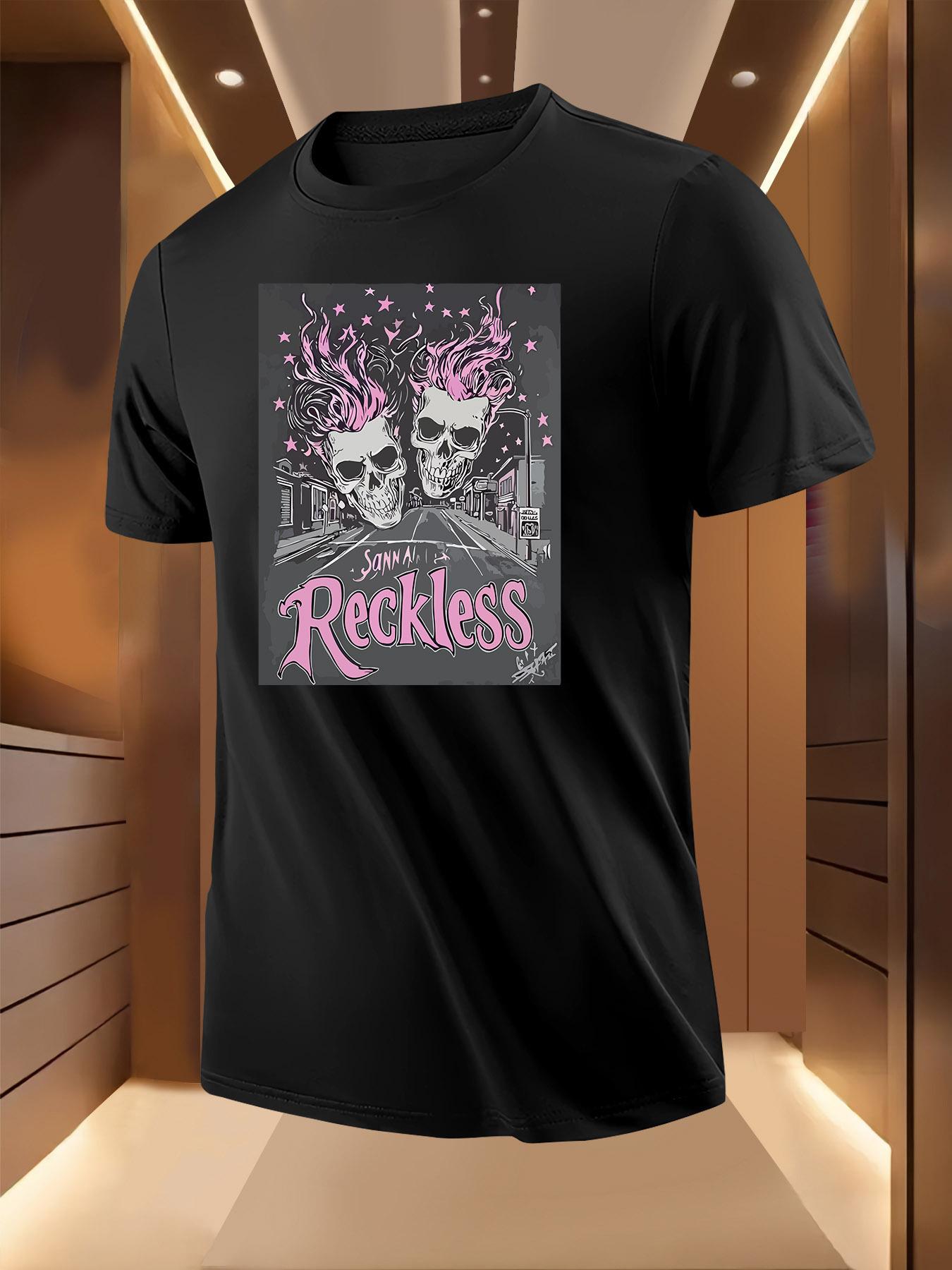 Black Tshirt - Lightweight Breathable Summer Tee with Pin... M