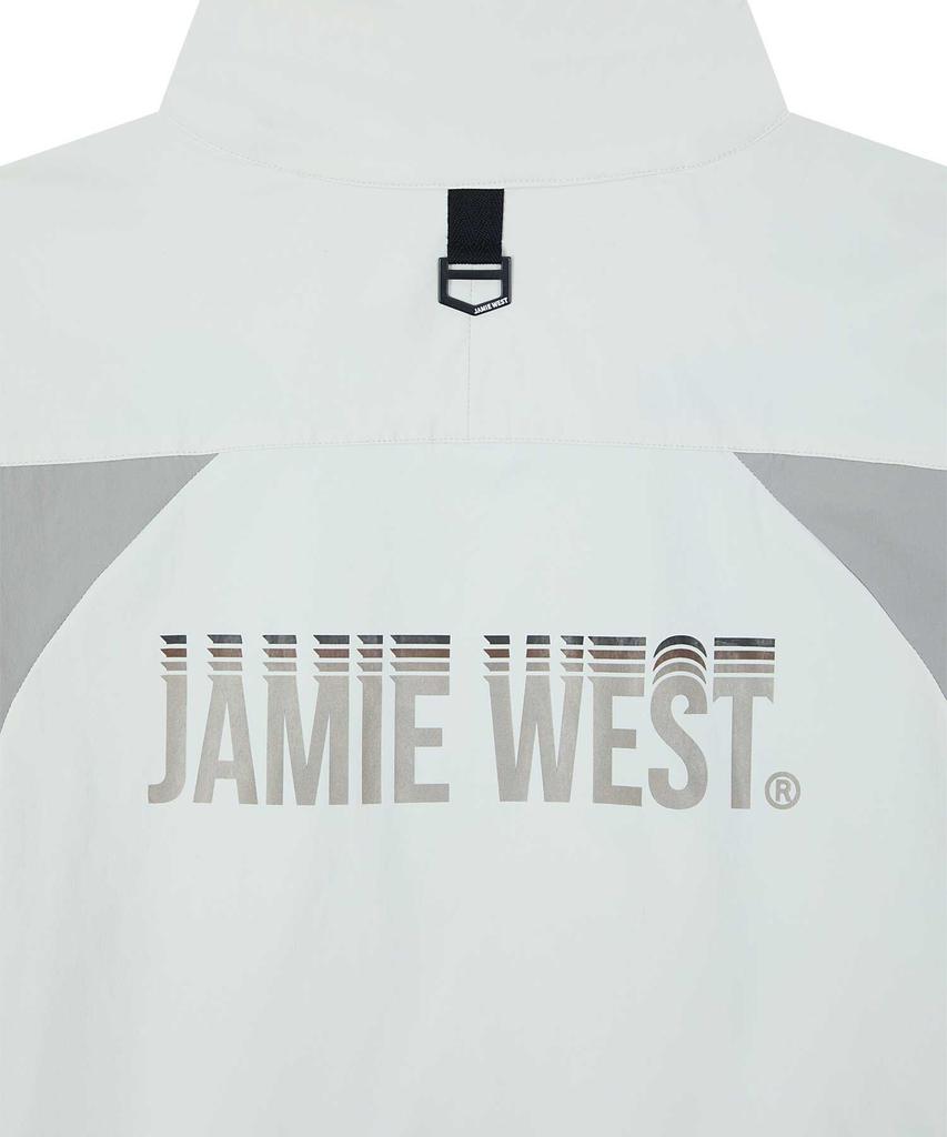 JAMIE WEST Nylon Spandex Washer Windbreaker (Grey)