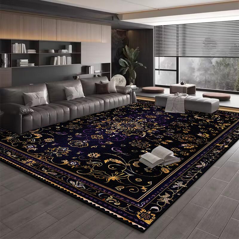 Retro Europäischer Stil Küchenboden Teppich Rutschfeste Teppiche für Wohnzimmer Dekoration Zuhause Große Flächenteppiche Bereichsteppich Matte Boden