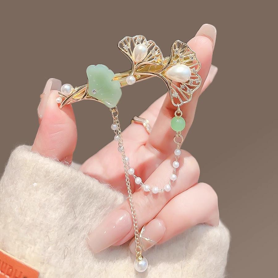Elegant 2025 Korean Bow Pearl Rhinestone Hair Clip - Internet Celebrity Style
