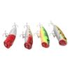 4 PCS Lure Hard Bait Plastic and Stainless Steel 3D Realistic Eyes Hard Fishing Lures Bait with Treble Hooks for Fishing