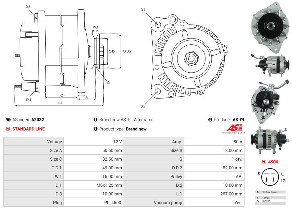 Alternator Isuzu Trooper 3.1Td
