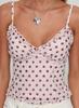European and American women's fashion sexy babes polka dot suspender top