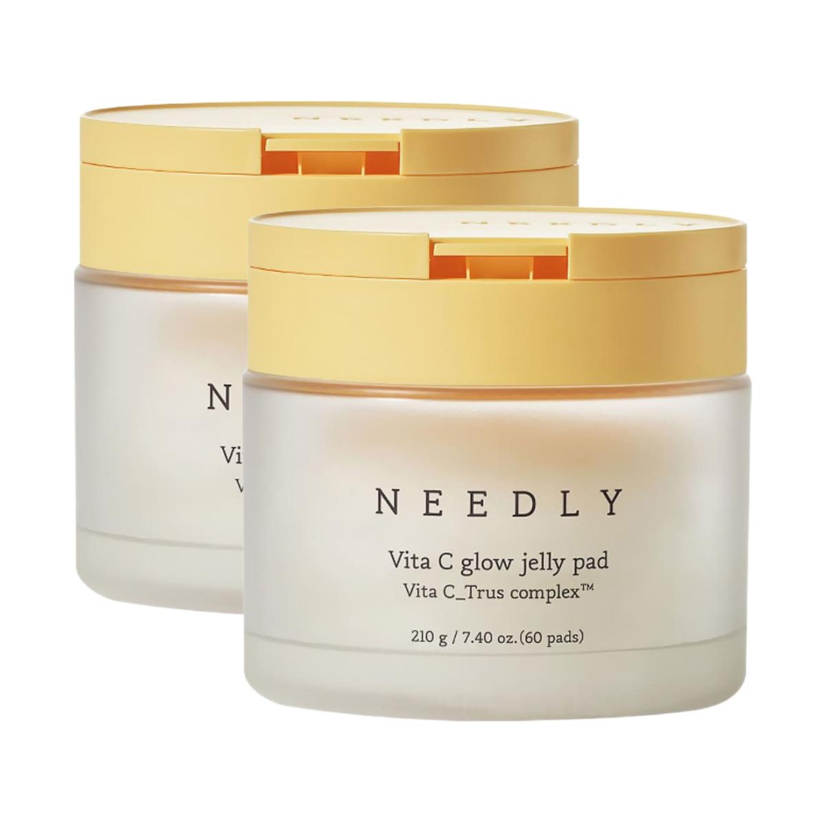 

NEEDLY Vita C Glow Jelly Pad Осветляющий и сияющий пилинг-пэд для кожи 210 г (60 пэдов) - 2 шт.