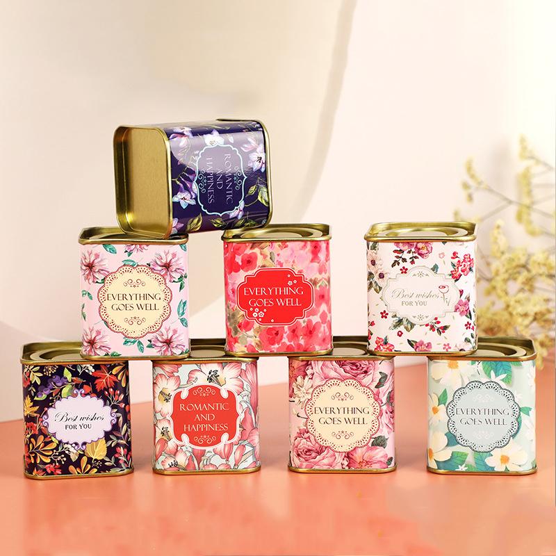 Cutie de depozitare sigilată, pătrată pentru ceai, cutie de frunze de ceai, borcan, fier, bomboane, cutie de bijuterii vintage, pentru bucătărie, cafea, zahăr