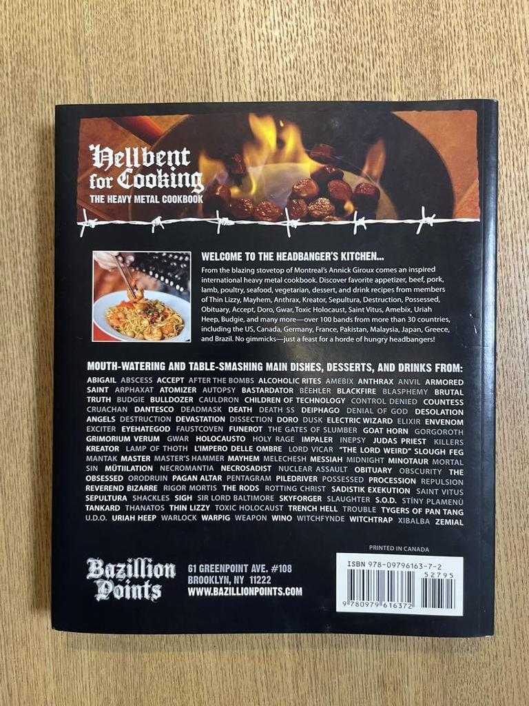 [USED] HELLBENT FOR COOKING: A cookbook created by evil metalheads.