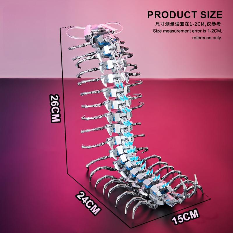 Mechanical Centipede Spider Cobra Manta Ray Octopus Building Blocks Puzzle Model Desktop Ornament Creative Gift no box