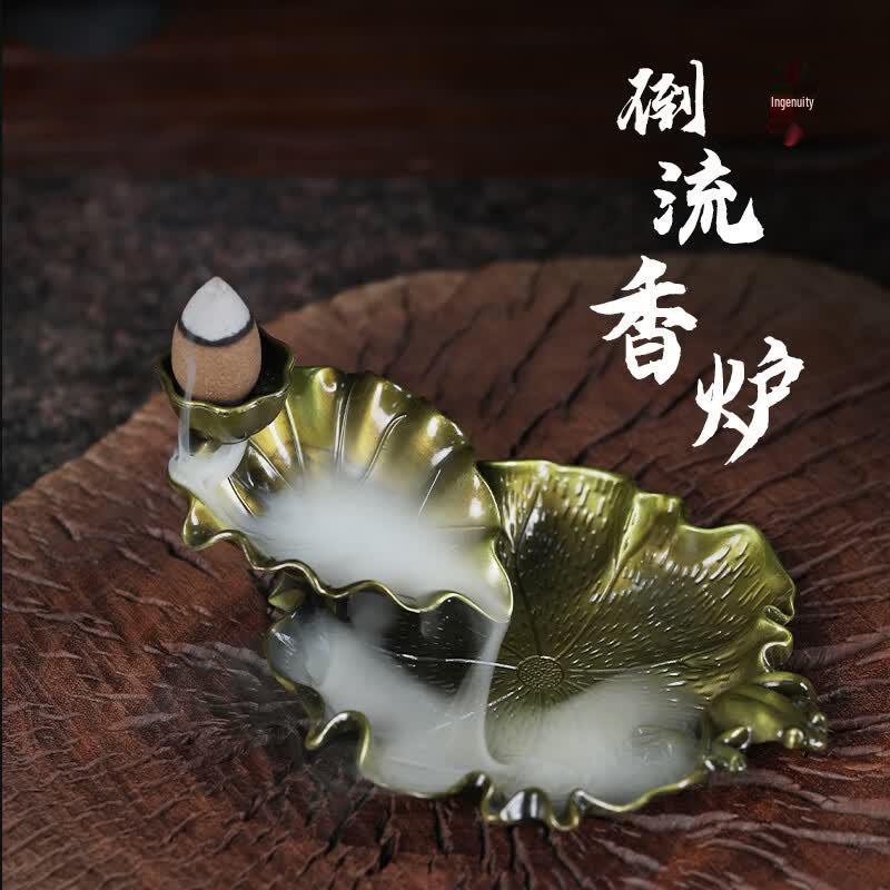Zen Metal Lotus Pond Backflow Incense Burner