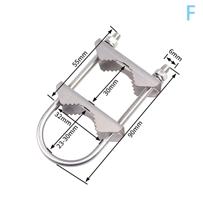 For TV,CB,Ham Double Antenna Mast Clamp V Jaw Block With M6 U Bolts Heavy Duty Anti-Rust Mast To Mast Mount Bracket Kit