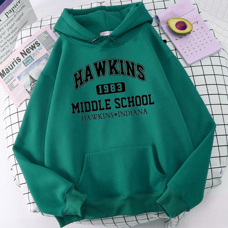 Alphabet School 1983 Printed Hoodie Autumn/Winter Sweatshirt Hip-Hop Casual Trendy Print
