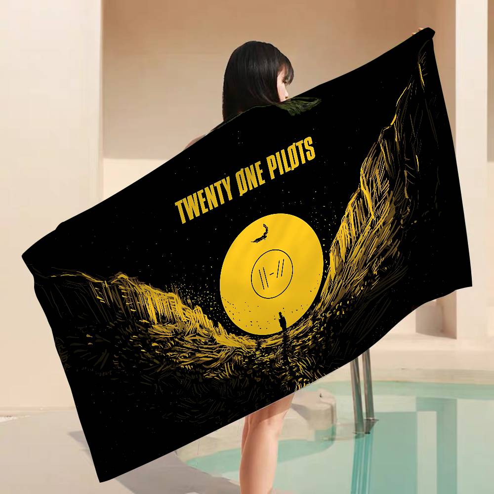 Twenty One Pilot Microfiber Blanket Quick Drying Beach Towels Oversized Printing Super Absorbent Pool Towel Blanket
