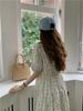 Summer New Seaside Holiday Temperament Floral Dress Platycodon Tea Break French Long Dress Women's Summer Dress