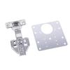 Set of 2 Cabinet Door Hinges Repair Set Includes 1 Hinges Plates and 12 Screws Stainless Steel for Easy Installation