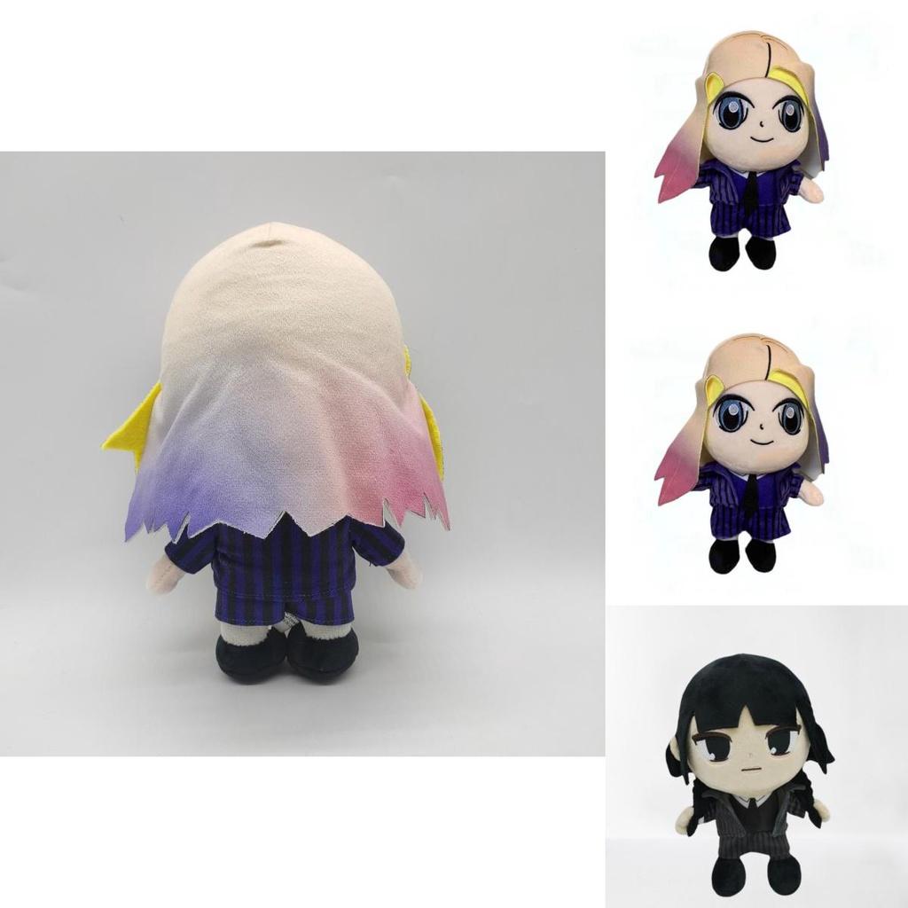 Wednesday Addams Plush Toys Dark-haired Girl 23cm 117g