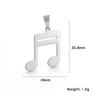 My Shape 5 pcs Musical Note Charms DIY Necklaces Bracelets Earring Music Pendants Stainless Steel Jewelry Making DIY Accessories
