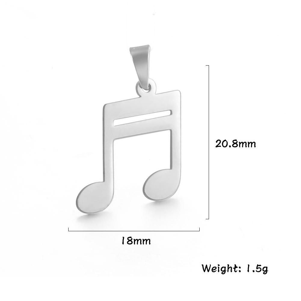 My Shape 5 pcs Musical Note Charms DIY Necklaces Bracelets Earring Music Pendants Stainless Steel Jewelry Making DIY Accessories