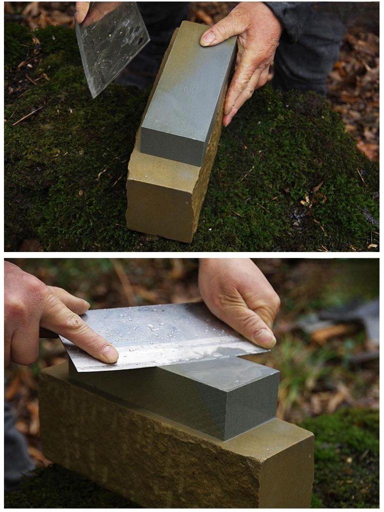 Natürlicher grüner Wetzstein Messerschärfer für den Heimküchengebrauch