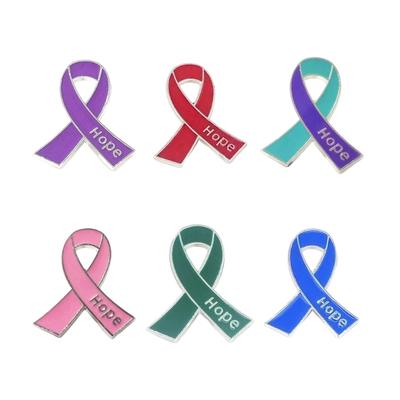 Stylish Hope Letter Ribbon Brooch Versatile Ribbon Pin Gift for Everyday Wear and Gift Giving In Sturdy Alloy Design