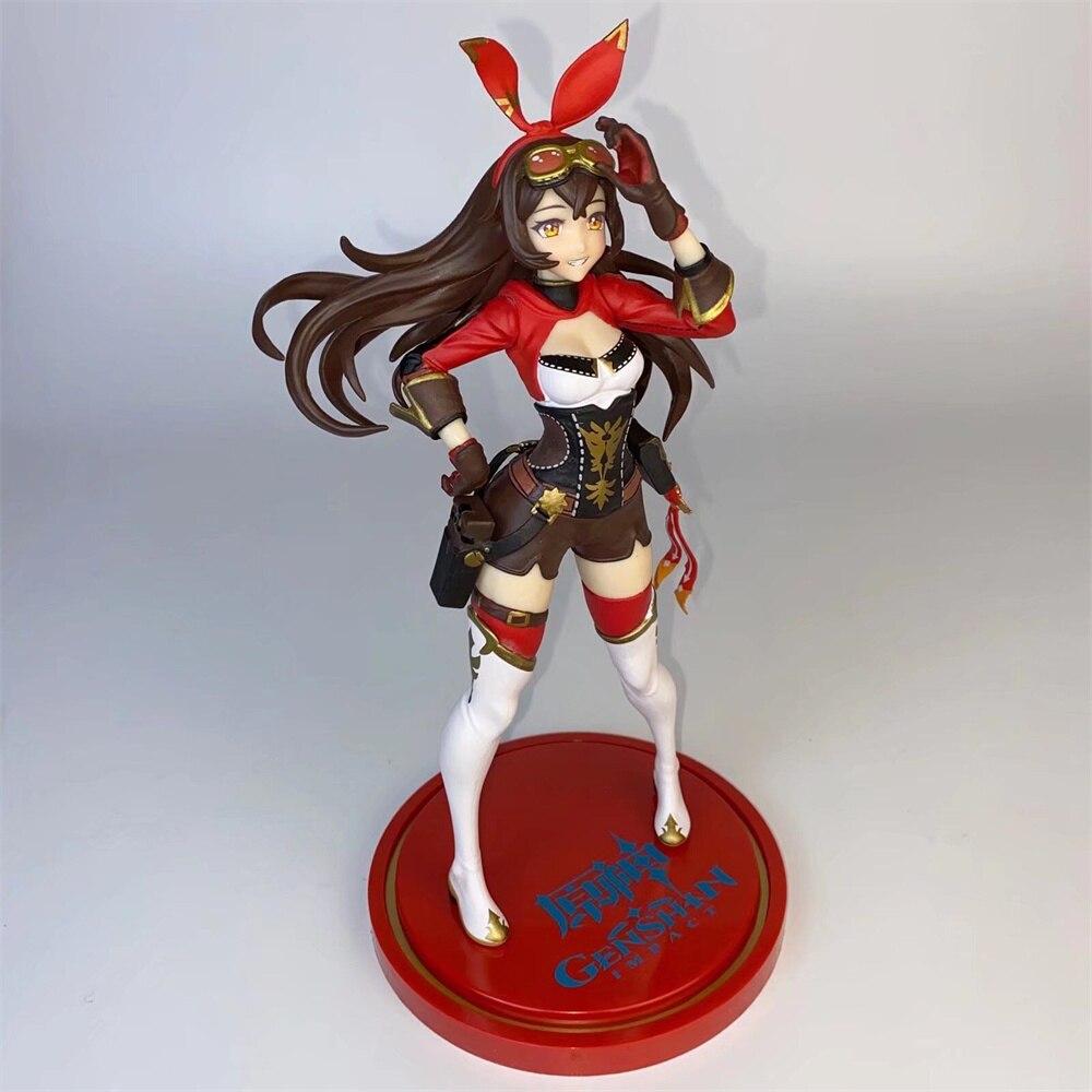 23cm Genshin Impact Amber Anime Figure Klee Hibana Knight Action Figure Collection Model Doll Toy