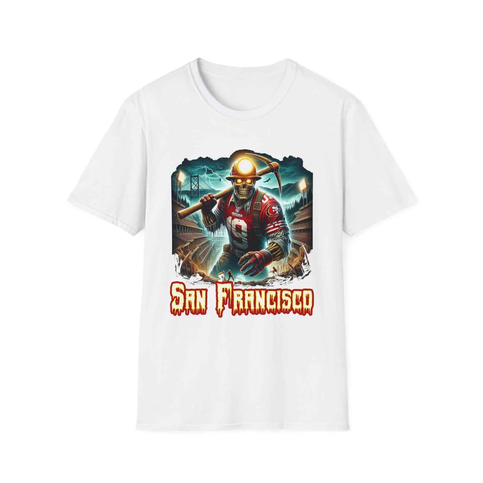 San Francisco 49ers Horror Mash Up T-Shirt - Spooky NFL Fan Apparel S