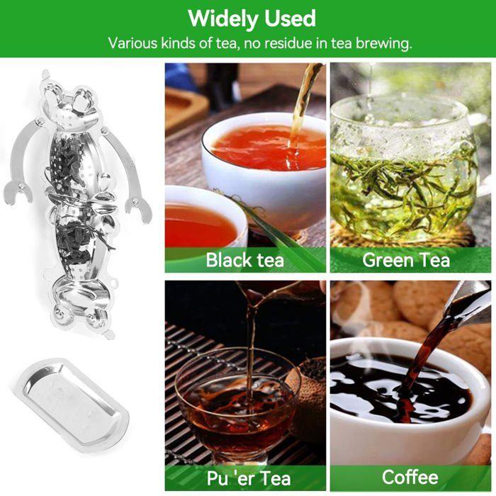 Accessoire de cuisine - herchr - infuseur à thé en acier inoxydable - forme de grenouille - pratique et mignon