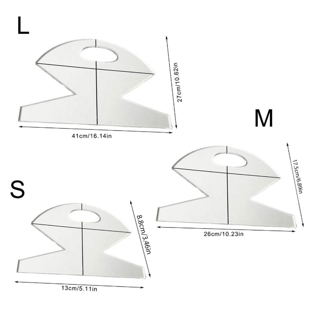 Bowl Cozy Pattern Templates 5Inch 10Inch 16Inch Acrylics Patchwork Templates Quilting Ruler for Patchwork Sewing Pattern