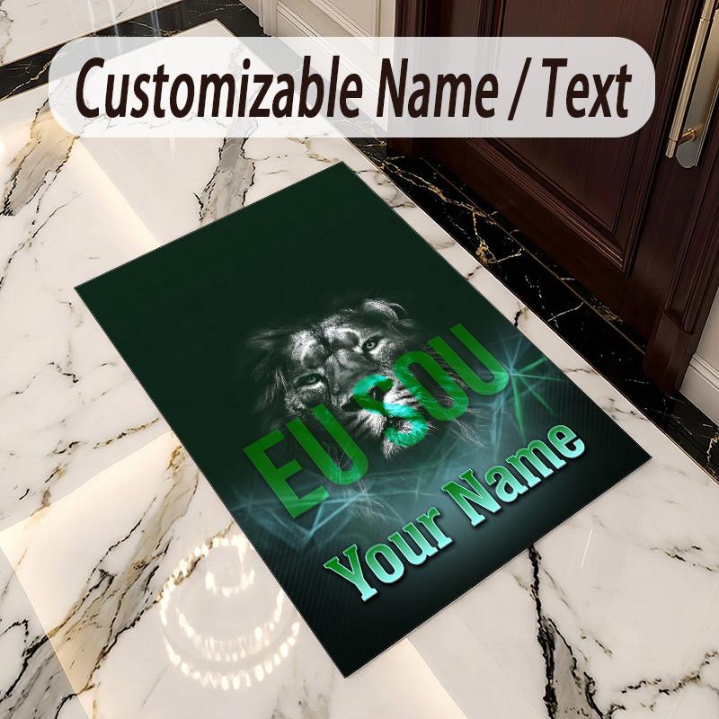 Crystal Velvet Rug Sporting CP Print Custom Name Text Floor Mat Home Decor