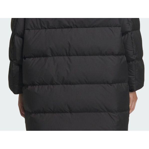 Adidas Letter Print Long Sports Casual Hooded Windproof Waterproof Down Jacket Women Jacket Black IV7556