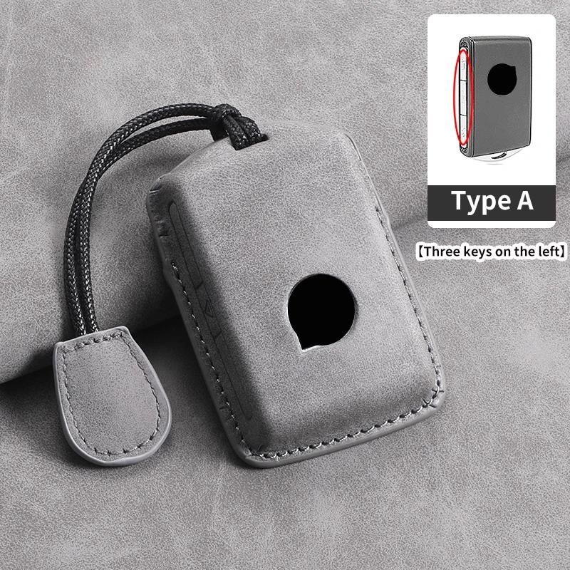 3 Button Leather Car Key Case Cover for Volvo S60 S90 XC40 XC60 XC90 V60 V90 T6 T8 Auto Key Shell Protection Accessaries