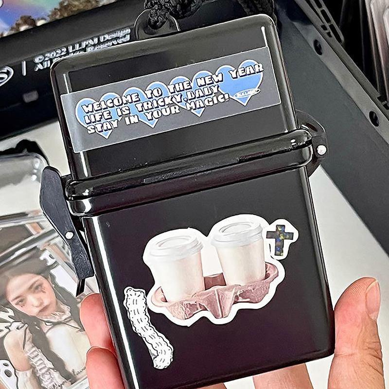 Kawaii Album Case Container Portable Card Sleeve Photocards Storage Box Kpop Idol Photo Card Holder Boxes