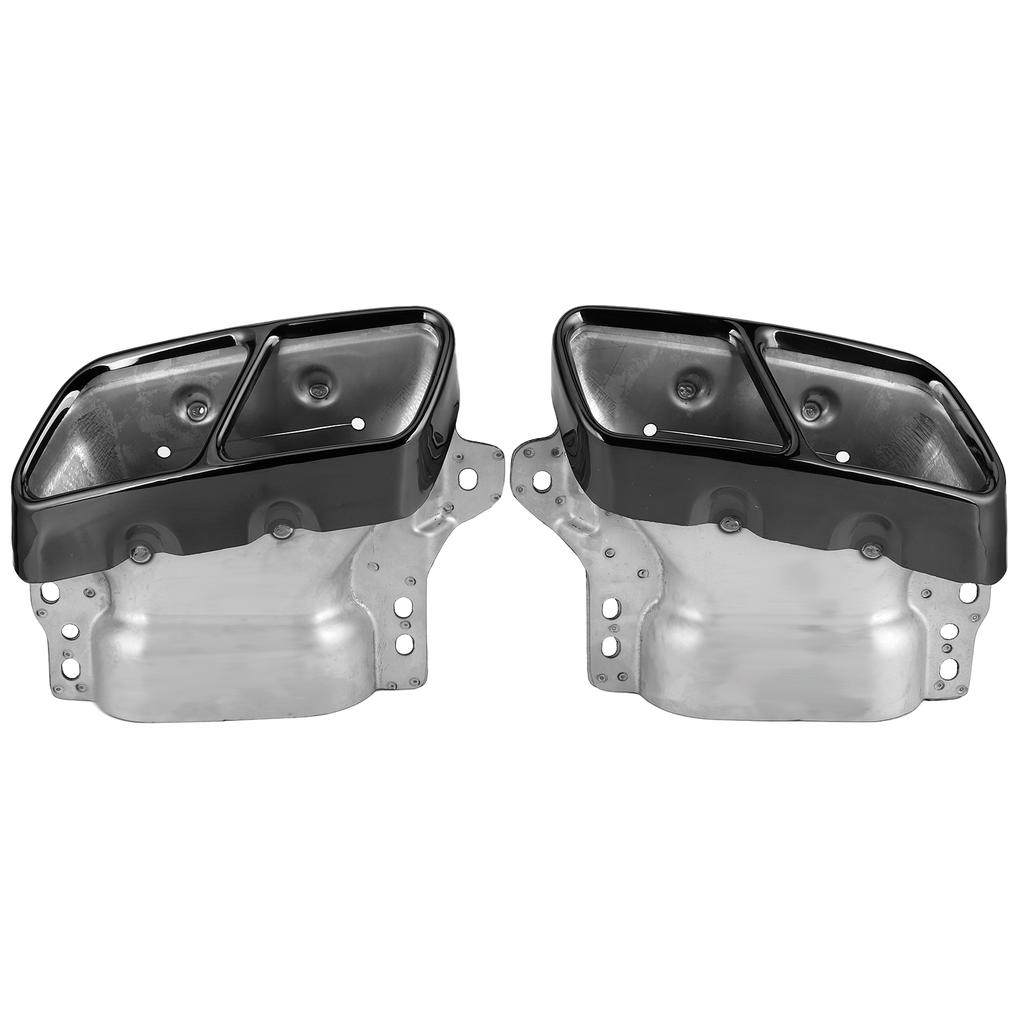 2pcs Quad Exhaust Tips Stainless Steel Fit for     5 W176 CL 5 C117 20132018(Sliver   )