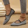 Fashion Women Flats Spring Autumn Flat Shoes Fashion Leisure Flat Loafers Pointed Knitting Elastic Comfortable Boutique Sneakers Women