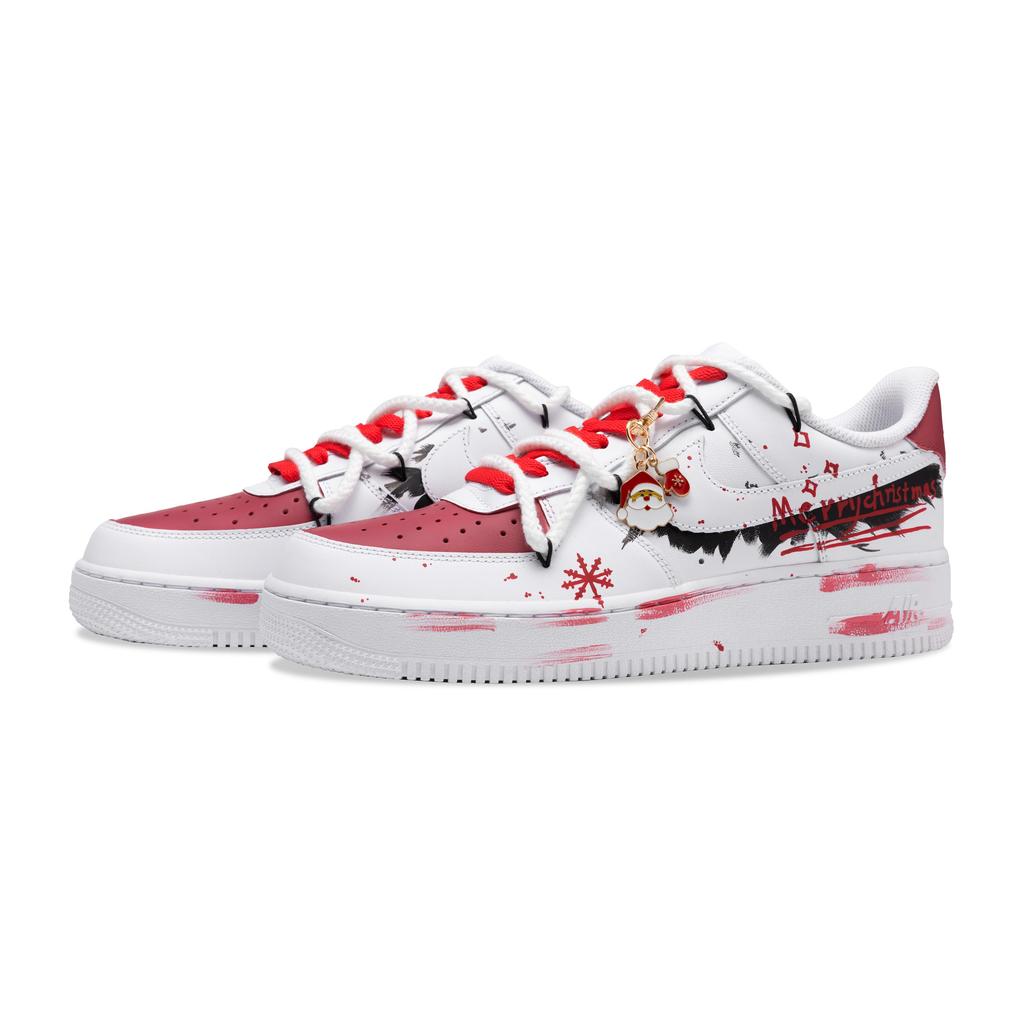 Nike Air Force 1 Versatili Antiscivolo Resistenti all'Abrasione Basse Scarpe da Skateboard Uomo Rosse CW2288-111(Team348-)