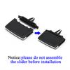 For Mercedes Benz C Class W204 C300 Car Front Air Vent Middle Left Right AC Vent Grille Tab Clip Slider 2011 2012 2013 2014