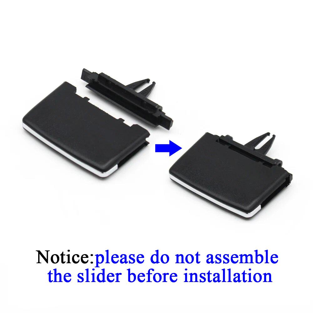 For Mercedes Benz C Class W204 C300 Car Front Air Vent Middle Left Right AC Vent Grille Tab Clip Slider 2011 2012 2013 2014