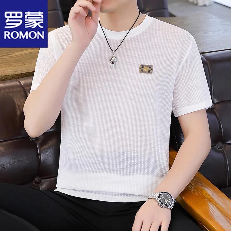 ROMON Men's Ice Silk Quick Dry Short Sleeve T-Shirt