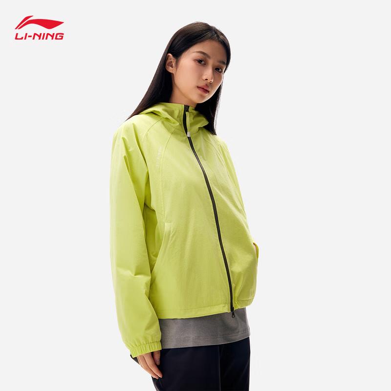 Li-Ning Women s Plush Lined Water-Repellent Hooded Windbreaker S