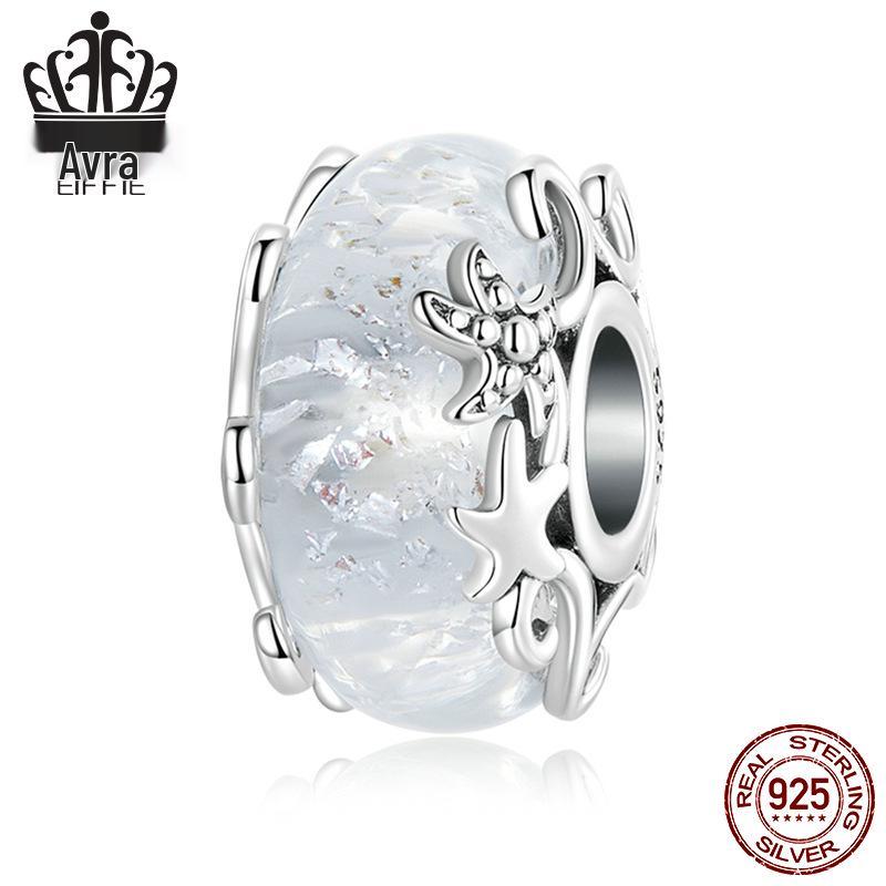 

Everjoy Ocean Star Стерлинговое серебро s925 Браслет из бусин из лампового стекла с волной