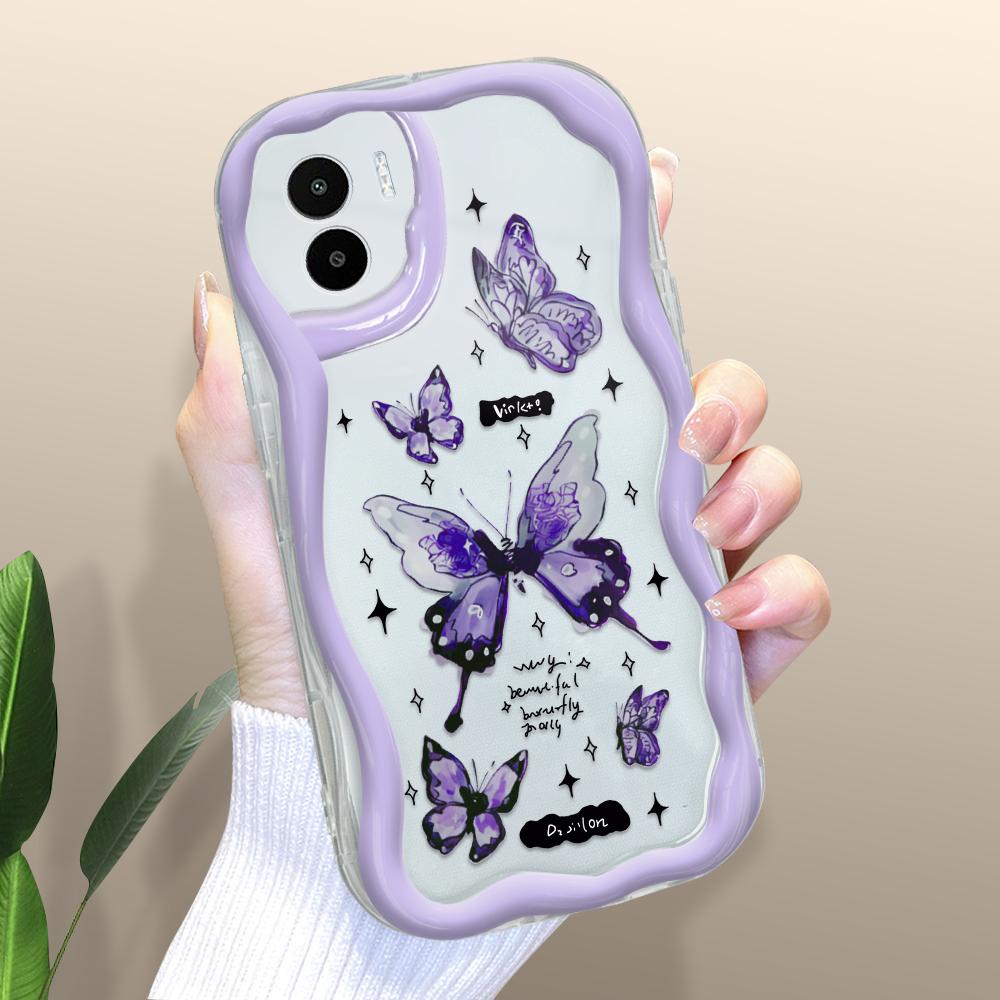 

Милый мультяшный узор, кремовая текстура, мягкий силиконовый чехол с волнистыми краями, чехол для телефона Xiaomi Redmi Redmi 14R 5G прозрачный