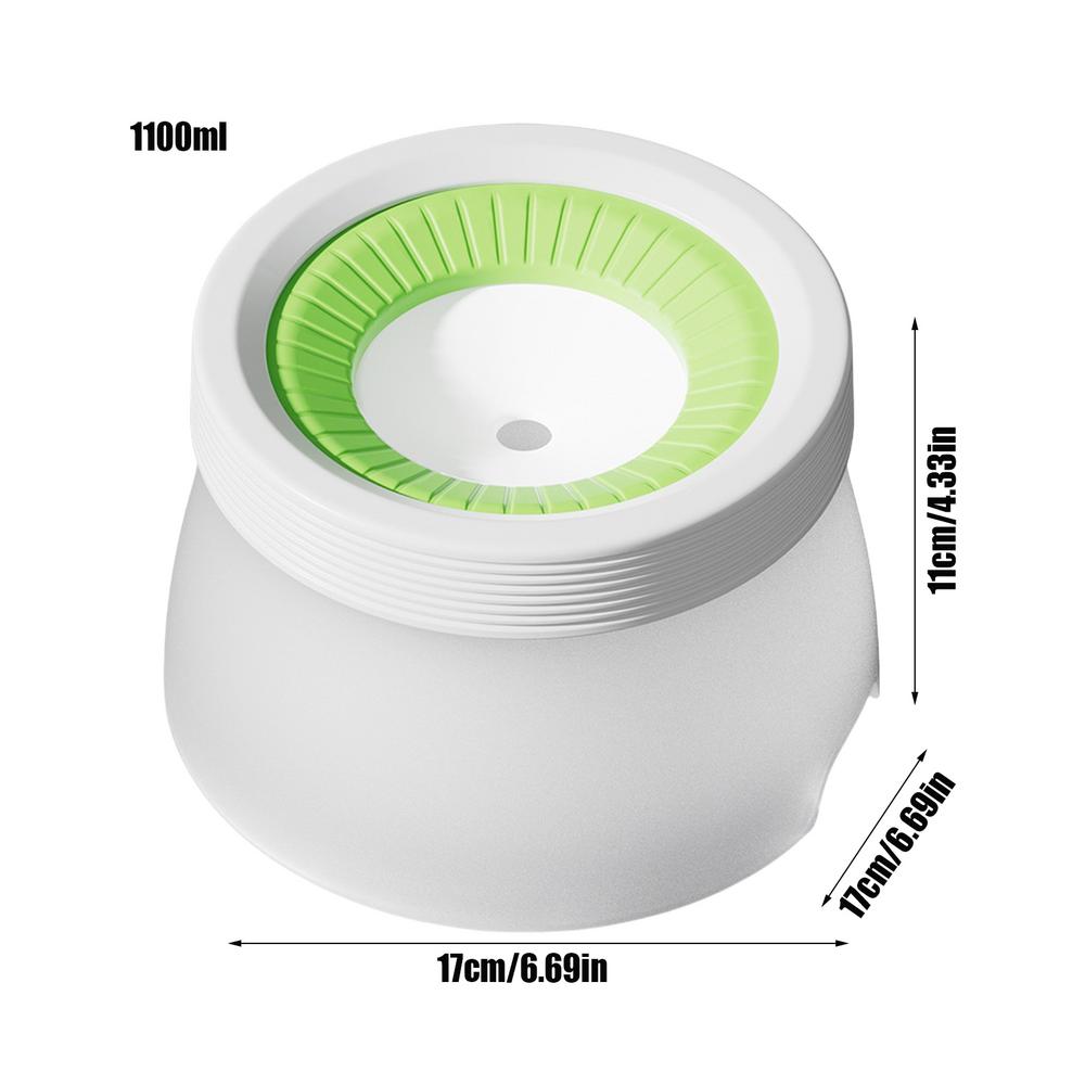 

Dog Slow Water Bowl Large Capacity Dog Water Bowl Dispenser Detachable Vehicle Carried Water Bowl Spill Proof Pet Water зелёный