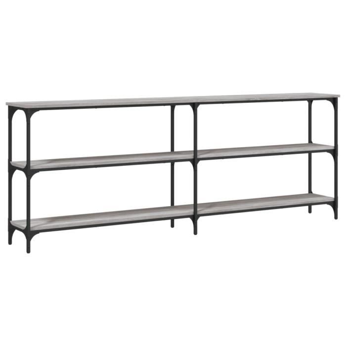 VidaXL Console Table Sonoma Grey 200x29x75 Cm Engineered Wood 834113