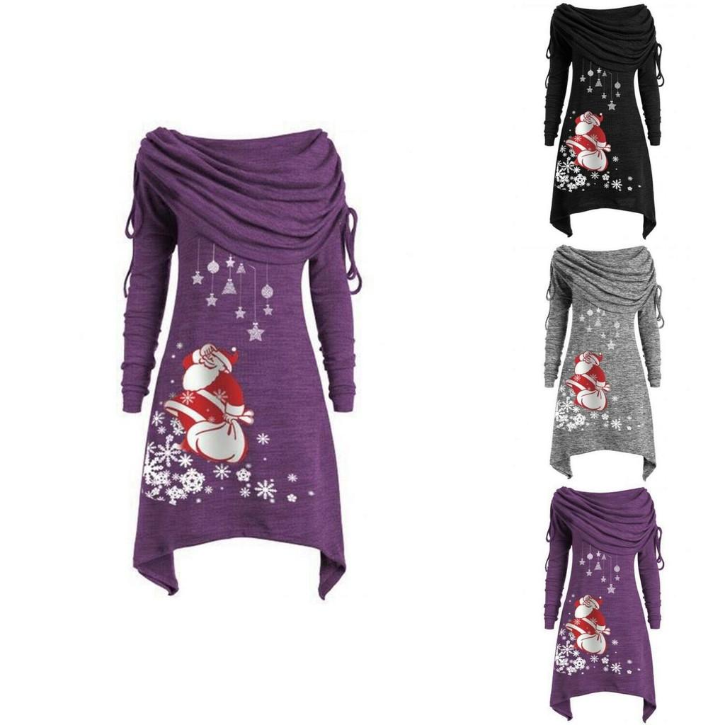 Festive Women's Santa Claus Sweater Jumper With Soft Material For Christmas Celebrations