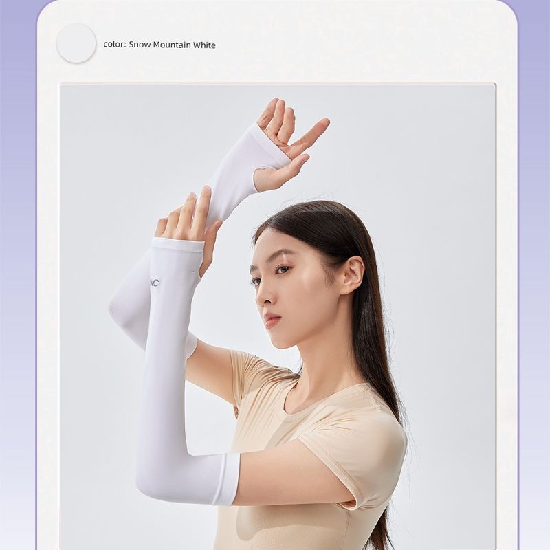 

VVC Texture Ice Crystal Oversleeve Sun Protection Ice Sleeve UV Protection Women Thin Ice Silk Arm Guard Men s Driving Riding Sun Protection Snow Mountain White One size