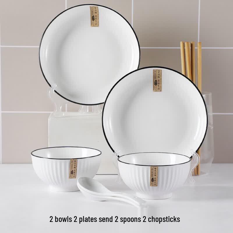 Nordic Ceramic Dinnerware Set for Two
